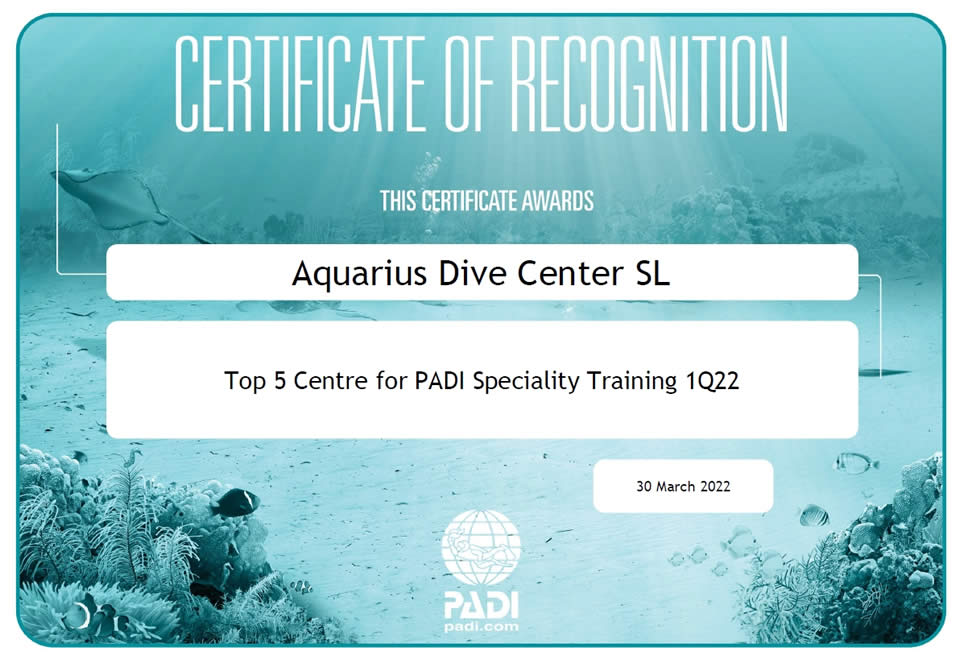 Top 5 dive center for padi specialties in the canary islands