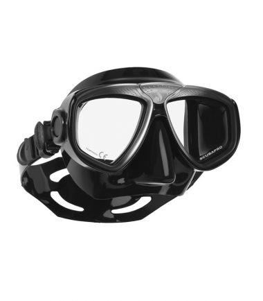 zoom black silver scubapro mask