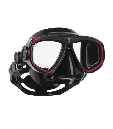 zoom red black scubapro mask