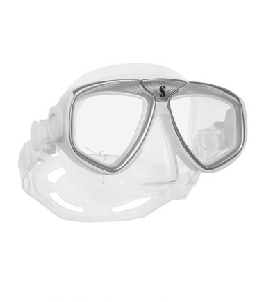 zoom white silver scubapro mask